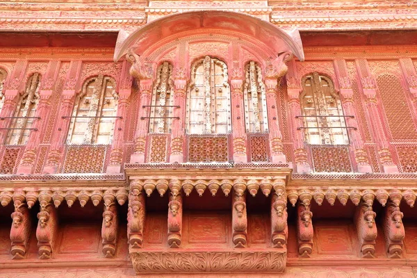 Bikaner Rajasthan Inde Décembre 2017 Des Bâtiments Haveli Colorés Intérieur — Photo