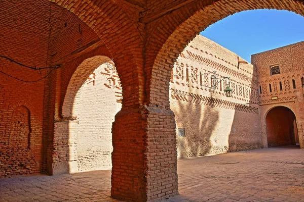 Medina Histórica Tozeur Ouled Hadef Túnez Decorada Con Patrones Ladrillos — Foto de Stock