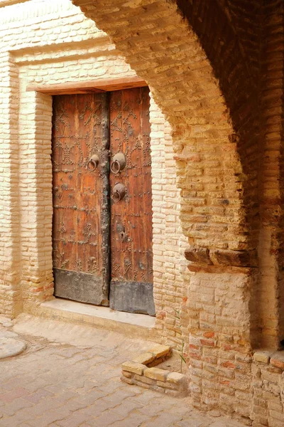 Medina Histórica Tozeur Ouled Hadef Túnez Decorada Con Patrones Ladrillos — Foto de Stock