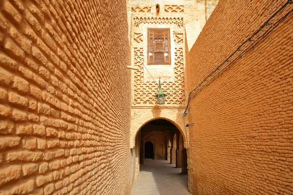 Medina Histórica Tozeur Ouled Hadef Túnez Decorada Con Patrones Ladrillos — Foto de Stock