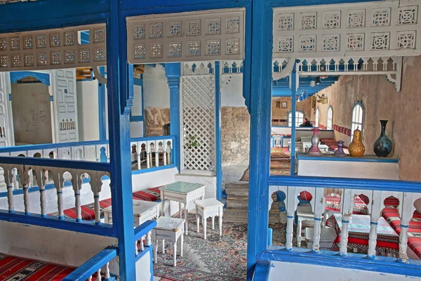 Sfax Túnez Diciembre 2019 Colorido Interior Diwan Café Café Local —  Fotos de Stock