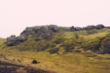 İzlanda 'daki volkanik manzara