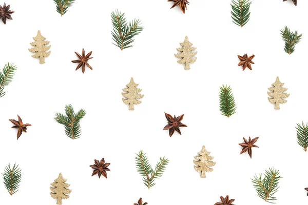 Christmas Pattern On White Background — Stock Photo, Image