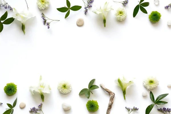 Floral Arrangement On White Background