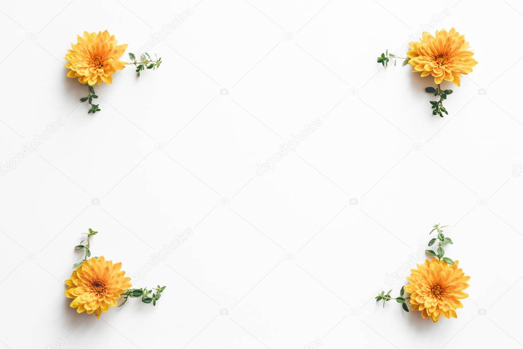 Border With Yellow Flowers