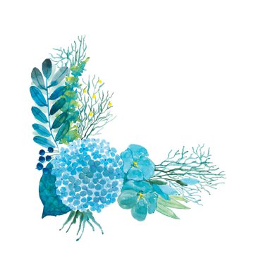 Suluboya Çiçek Buketi