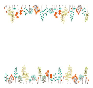 Suluboya Çiçek Kompozisyon