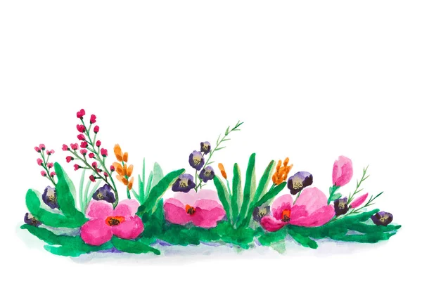 Aquarel floral samenstelling — Stockfoto