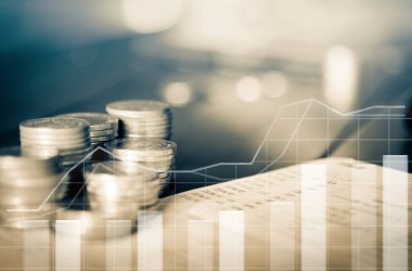 satır ve hesap kitap Finans ve bankacılık kavramı çift pozlama