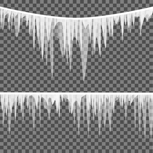 Icicles on a wire — Stock Vector