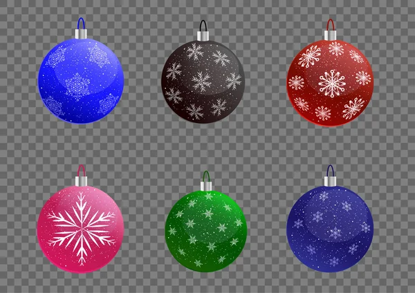Collection boules de Noël — Image vectorielle