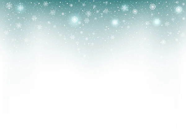 Сніжинки літають абстрактний синій фон — стоковий вектор