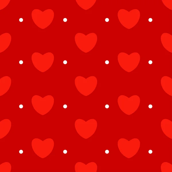 Corazón rojo textura sin costuras — Vector de stock