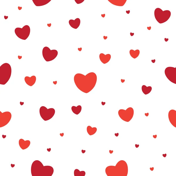 Corazón de San Valentín textura sin costuras — Vector de stock