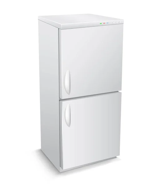 Der moderne Zweikammer-Kühlschrank — Stockvektor