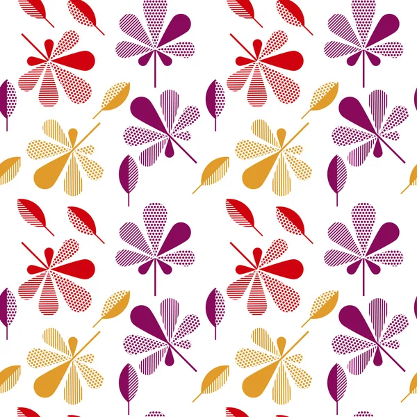 Herfstbladeren vectorillustratie abstract. naadloze patroon wit — Stockvector
