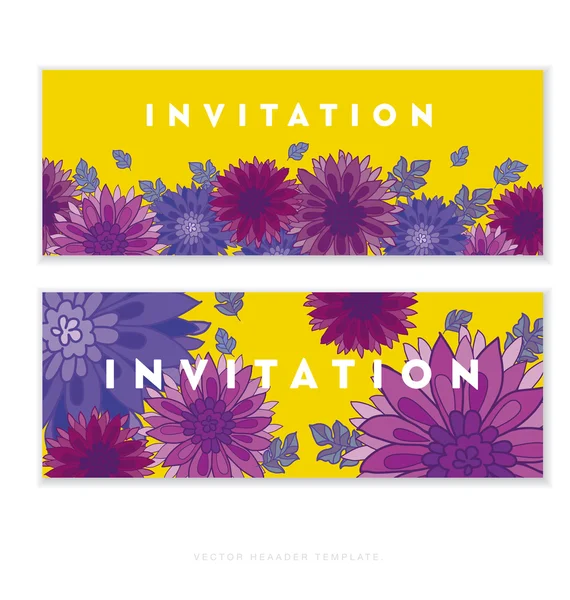 Chrysanthemum цветочная карточка шаблон дизайна. Цветочное украшение — стоковый вектор
