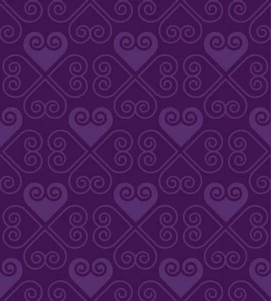 Фиолетовый векторный рисунок с сердцем в стиле ар-деко. Безмордый мот — стоковый вектор
