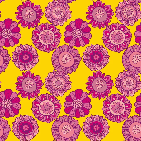 Merygold flower nahtloses Muster. Aster floraler dekorativer Vektor — Stockvektor