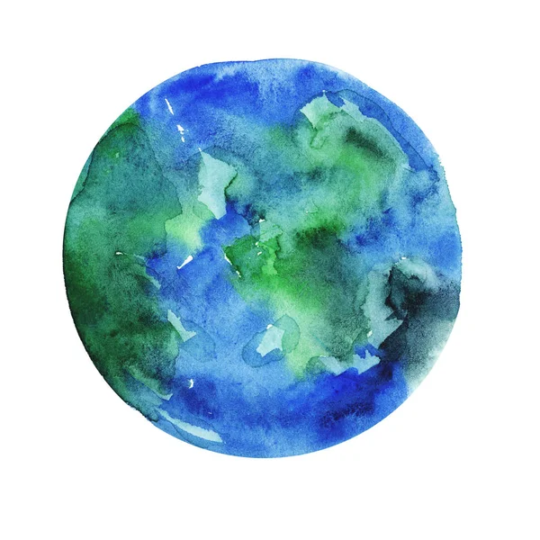 Hand painted Earth globe. watercolor artwork — Stock Photo, Image