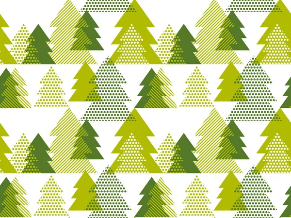 Fondo abstracto vector de arte. Árbol de Navidad patrón sin costura — Archivo Imágenes Vectoriales