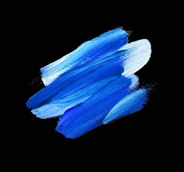 Bleu neige abstrait coup de pinceau fond en couleur d'hiver sur bla — Photo