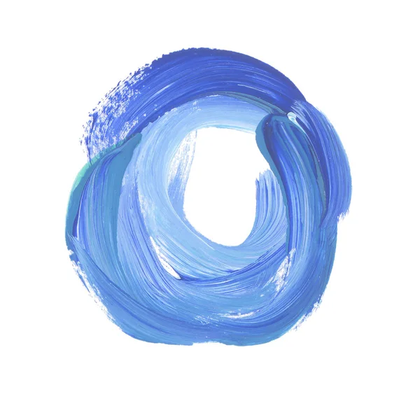 Blaue Farbe abstrakte Rahmenillustration. Handgezeichneter Wasserrahmen c — Stockfoto