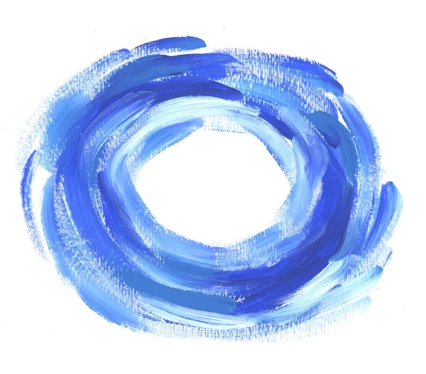 Blue color abstract frame illustration. hand drawn water frame c — Stock Photo, Image