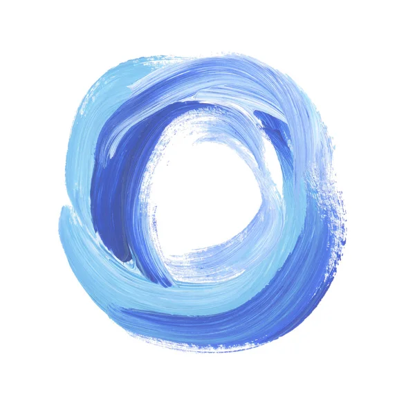 Ilustração quadro abstrato cor azul. moldura de água desenhada à mão c — Fotografia de Stock