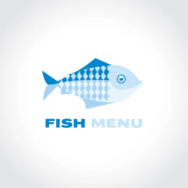 Concept fish menu vector illustration. simple icon symbol for fi — Stock Vector