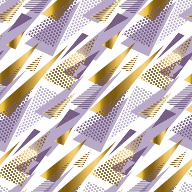 Xmas sorunsuz üçgen modern desen. Menekşe renk arka plan g