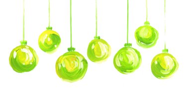 Xmas ampuller ayarlayın. Renk el cam balonlar Noel ağacı için çekilmiş