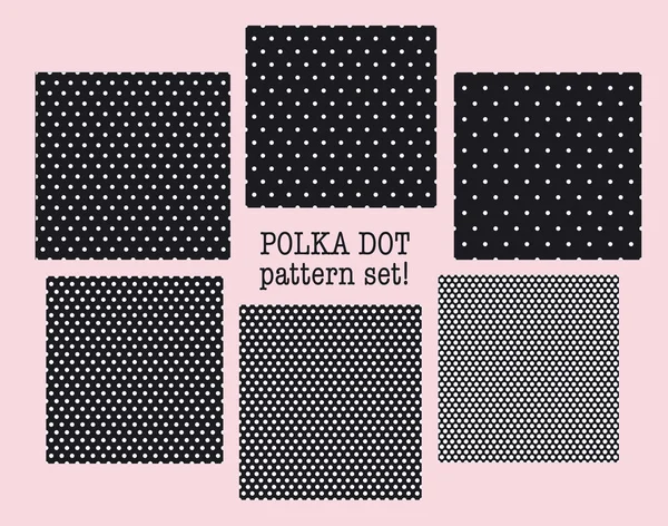 Polka dot fabrick monster. assorti aantal gestippelde patroon — Stockvector