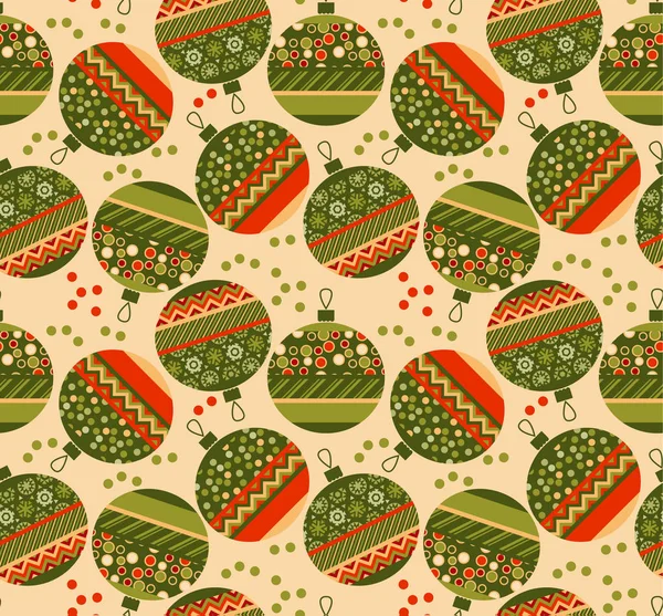 Lindo ornamento patchwork burbujas de Navidad patrón sin costura. acogedor Chri — Archivo Imágenes Vectoriales