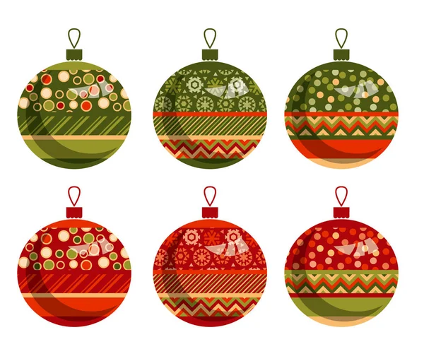 Ornamento tradicional patchwork xmas bolhas ilustração. aconchegante C —  Vetores de Stock