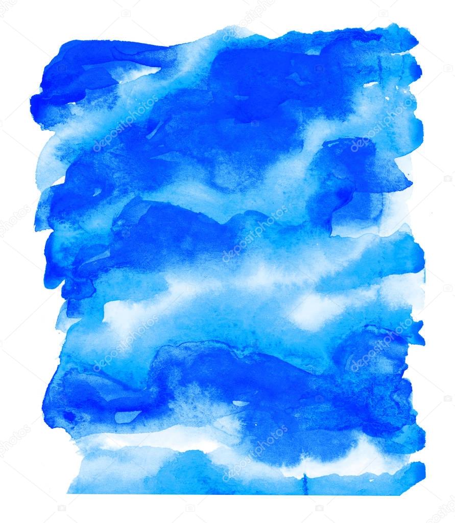abstract artistic watercolor background of blue universe space o