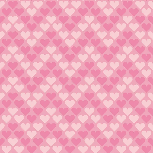 Valentin halvány rózsaszín zökkenőmentes pöttyös mintával szívét. egyszerű aranyos szív alakú megismételhető motívum szövet, csomagolópapír, háttér — Stock Vector