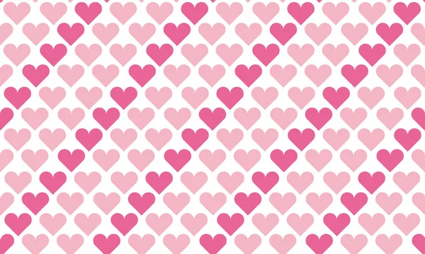 Motivo a pois senza cuciture San Valentino con cuori. semplice motivo ripetibile a forma di cuore carino per tessuto, carta da imballaggio, sfondo — Vettoriale Stock