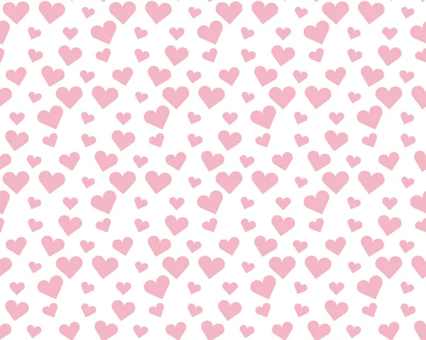 Valentine pale pink seamless polka dot pattern with hearts.  simple cute heart shape repeatable motif for fabric, wrapping paper, background — Stock Vector