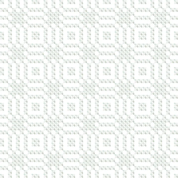 Kreuzstichvektorornament. traditionelle Stickerei nahtloses weißes Muster. Winterlicht wiederholbares Motiv für Stoff und Geschenkpapier. bäuerlichen rustikalen Stil Leinen Hintergrund — Stockvektor