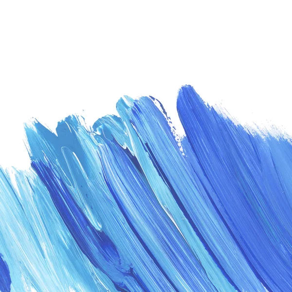 Diepblauwe levendige penseelstreek voor achtergrond. verf de hand getekende il — Stockfoto