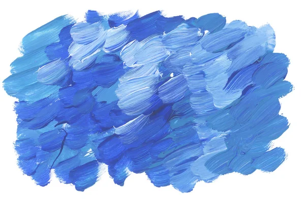 Trazo de pincel vívido azul profundo para el fondo. pintura mano dibujado il —  Fotos de Stock