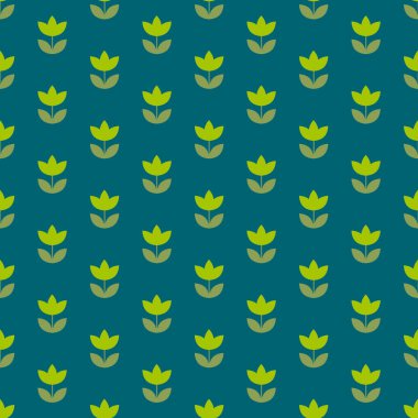 rustik tarzı Hollanda Lale yinelenebilir motif. basit az ve öz vect