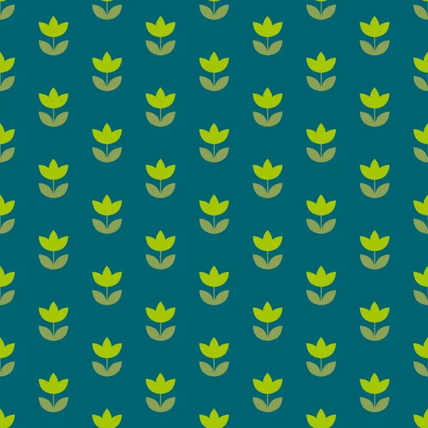 Style rustique Holland tulipe motif reproductible. vect laconique simple — Image vectorielle