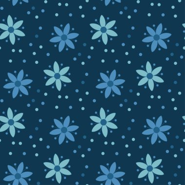 köylü stil basit çiçek desenli mavi renk. 