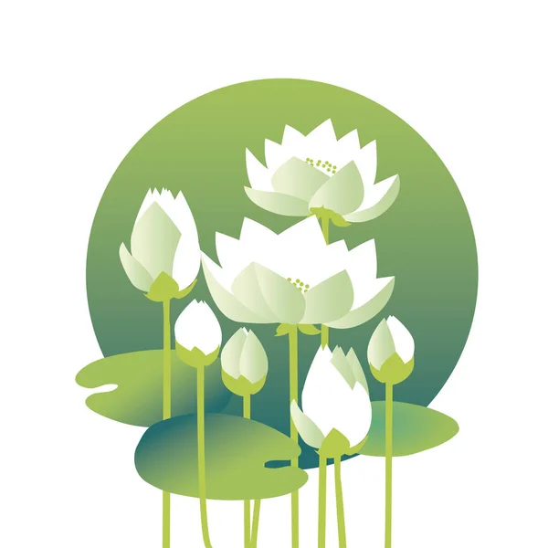 Inschrijving elegante wildwater floral vectorillustratie voor invita — Stockvector