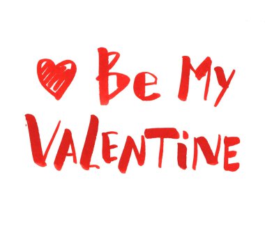 El Sevgililer günü metin Sevgililer günü logo çizdi., 