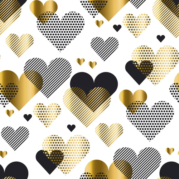 Hou van hart concept vectorillustratie met gouden luxe element. — Stockvector