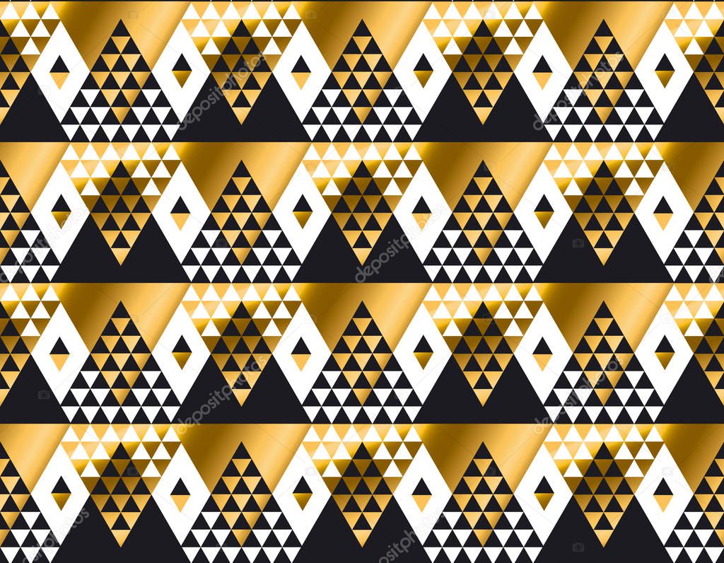 triangle shape geometric African tribal seamless pattern 