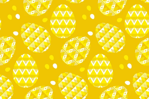 Tribal geometry concept easter egg decoration seamless pattern. — Stock Vector